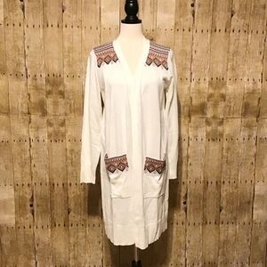 D &‎ Co Open Front Boho Long Sweater Duster XS